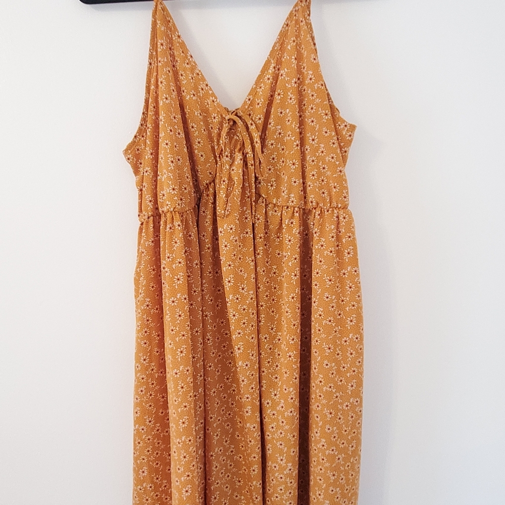 Forever 21 curve mustard yellow summer dress